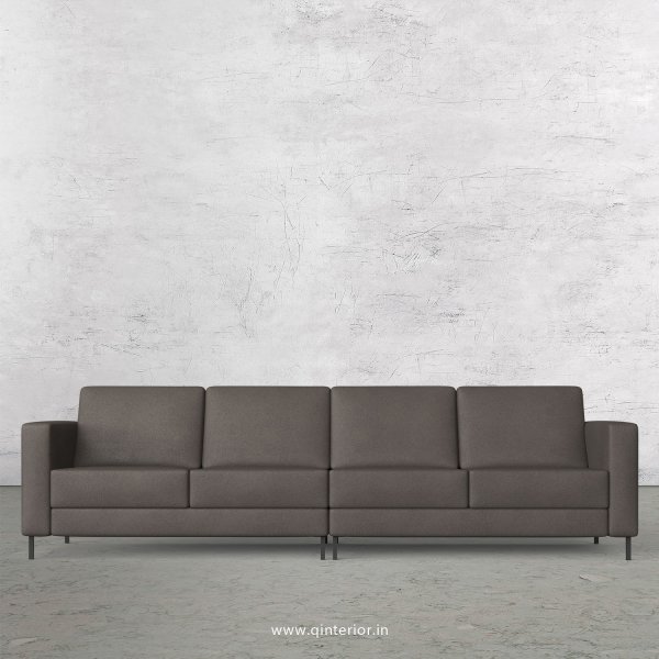 NIRVANA 4 Seater Sofa in Fab Leather Fabric - SFA016 FL15