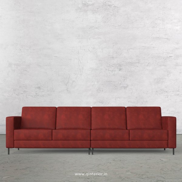 NIRVANA 4 Seater Sofa in Fab Leather Fabric - SFA016 FL17